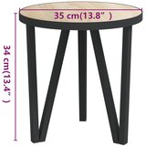  Stolić za čaj boja hrasta sonome Ø 35 cm MDF | Eponuda.ba