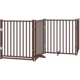  Vrata za pse s vratašcima 8 panela sklopiva 640 cm drvo topole | shoptok.hr
