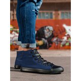 Ombre Men's shoes sneakers in combined materials - navy blue | shoptok.hr