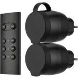 funkschalt-set IP44 Mini2+1 sw 0085600503 brezžično stikalo\, komplet 3-delni na prostem 3680 w, (20641480)
