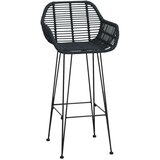  Barski stol 2 pcs Črna 55 x 52 x 105 cm Ratan in železo, (5000161654) | Shoptok.si