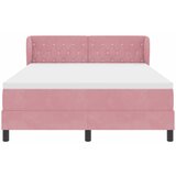  Krevet s opruga kutije Ružičasta 140 x 190 cm Baršun | shoptok.hr