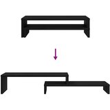  Stalak za monitor Crni hrast 54x22x15 cm Konstruirano drvo | Eponuda.ba