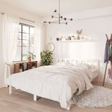 vidaXL Okvir za krevet od borovine bijeli 135x190 cm UK bračni krevet | shoptok.hr