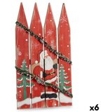  Decorațiune Suspendată Znak Djeda Mraz LED Svjetlo Crvena Plastika Drvo MDF 34 7 x 4 x 60 cm (6 kom.) | shoptok.hr