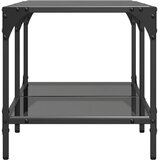  Stolić za kavu s crnom staklenom površinom 78,5x40x40 cm čelik | Eponuda.ba