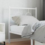 Maison Chic kovinsko posteljno vzglavje - vzglavna omarica - nočna omarica belo 80 cm, (21704113) | Shoptok.si