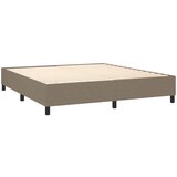  Box spring s madracem LED smeđesivi 160x200 cm tkanina | shoptok.hr