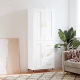 vidaXL Visoka komoda bijela 69,5x34x180 cm konstruirano drvo Cijene