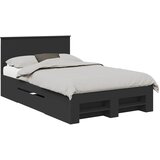  Krevetna konstrukcija Crna 137 x 203 cm Konstruirano drvo | shoptok.hr