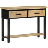 vidaXL Konzolna mizica 110x30x75 cm trden neobdelan mangov les Cene