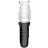 Funny Me Bellucci 360 - rotirajući vibrirajući masturbator (prozirno-crni) | shoptok.hr