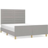 Maison Chic Posteljni okvir - Dvoposteljna postelja - Zakonska postelja brez vzmetnice svetlo siv 140x200 cm tkanina-J12524, (21765221) | Shoptok.si