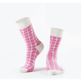 Fasardi Pink women's checkered socks Cene