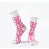 Fasardi Pink women's checkered socks
