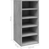 vidaXL ormarić za cipele siva boja betona 31,5 x 35 x 70 cm od iverice | shoptok.hr