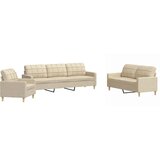  3-dijelni set sofa krem od mikrovlakana | shoptok.hr