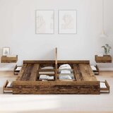  Krevet s ladicama Staro drvo 180 x 200 cm Konstruirano drvo | shoptok.hr