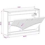  Ormar za cipele na zidu HOORN 71 x 17 x 43 cm Konstruirano drvo | shoptok.hr