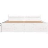  Okvir za krevet od masivnog drva bijeli 140 x 190 cm | Eponuda.ba