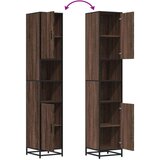 vidaXL Kupaonski ormarić smeđi hrast Konstruirano drvo i metal | shoptok.hr