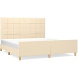  Okvir za krevet bez madraca krem 160x200 cm od tkanine | shoptok.hr
