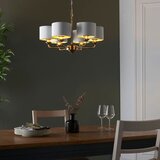  Endon 98936 - Luster na lancu HIGHCLERE 6xE14/28W/230V bela/mesing | Eponuda.com
