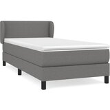  Krevet s oprugama i madracem tamnosivi 100 x 200 cm od tkanine | shoptok.hr