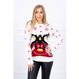 Kesi Christmas sweater with reindeer ecru Cijene