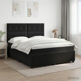  Boxspring krevet s madracem Crna 180 x 200 cm Baršun | shoptok.hr