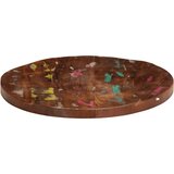 Stolna ploča Ø 40 x 2 5 cm okrugla od masivnog obnovljenog drva | shoptok.hr