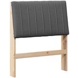 vidaXL tapecirano vzglavje temno siva 80 cm masivno borovo les | Shoptok.si