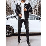 DStreet Black men's leather jacket TX4233 Cene