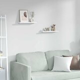  Polica na zidu s policom 2 pcs Bijeli mramor 40 x 9 x 3 cm | shoptok.hr