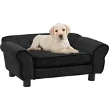 vidaXL Sofa za pse crna 72 x 45 x 30 cm plišana
