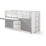 Vipack Bijeli/sivi podignuti dječji krevet s prostorom za odlaganje s podnicom 90x200 cm Bonny – | shoptok.hr