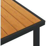  Vrtna miza rjava 140x90x74 cm aluminij in WPC | Shoptok.si