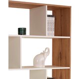 CARRYHOME predelna stena 110/185/32 cm bela, barve hrasta, svetlo rjava | Shoptok.si