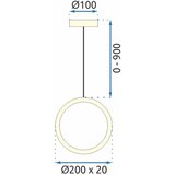 Toolight Viseća LED lampa G112-CP Gold | shoptok.hr