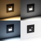  LED osvetljenje za stepenište sa senzorom pokreta LED/1,5W/230V 3000/4000/6000K crna | Eponuda.com