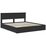  Konstrukcija postelje Črna 200 x 200 cm Konstruiran les, (5000104291) | Shoptok.si