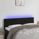  LED uzglavlje crno 144x5x78/88 cm baršunasto | shoptok.hr