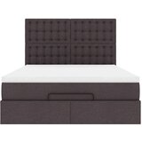  Otomanski krevet s madracem tamnosmeđi 140x190cm od tkanine | shoptok.hr