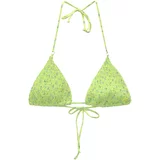 Pull&Bear Bikini zgornji del zelena / jabolko / bela
