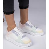 Gemre White and blue faux leather sports sneakers Lavilia | shoptok.hr