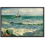  Slika - Vincent van Gogh – Seascape at Saintes-Maries 60x40 U crnom drvenom okviru | shoptok.hr