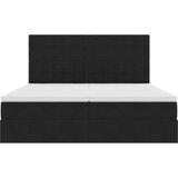  Postelja s shranjevanjem z vzmetnico Črna 180 x 200 cm Žamet, (5000099943) | Shoptok.si