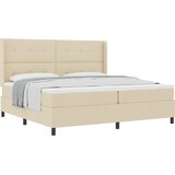 vidaXL Box spring postelja z vzmetnico krem 200x200 cm, (22050905) | Shoptok.si