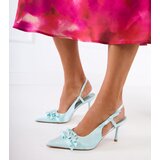 Gemre Green high heels with bows Palira | Shoptok.si
