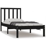 Furnova Posteljni okvir črn iz trdne borovine 100x200 cm, (21937537) | Shoptok.si
